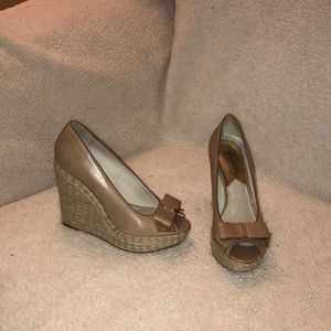 Michael Kors Peep Toe Espadrille Wedge